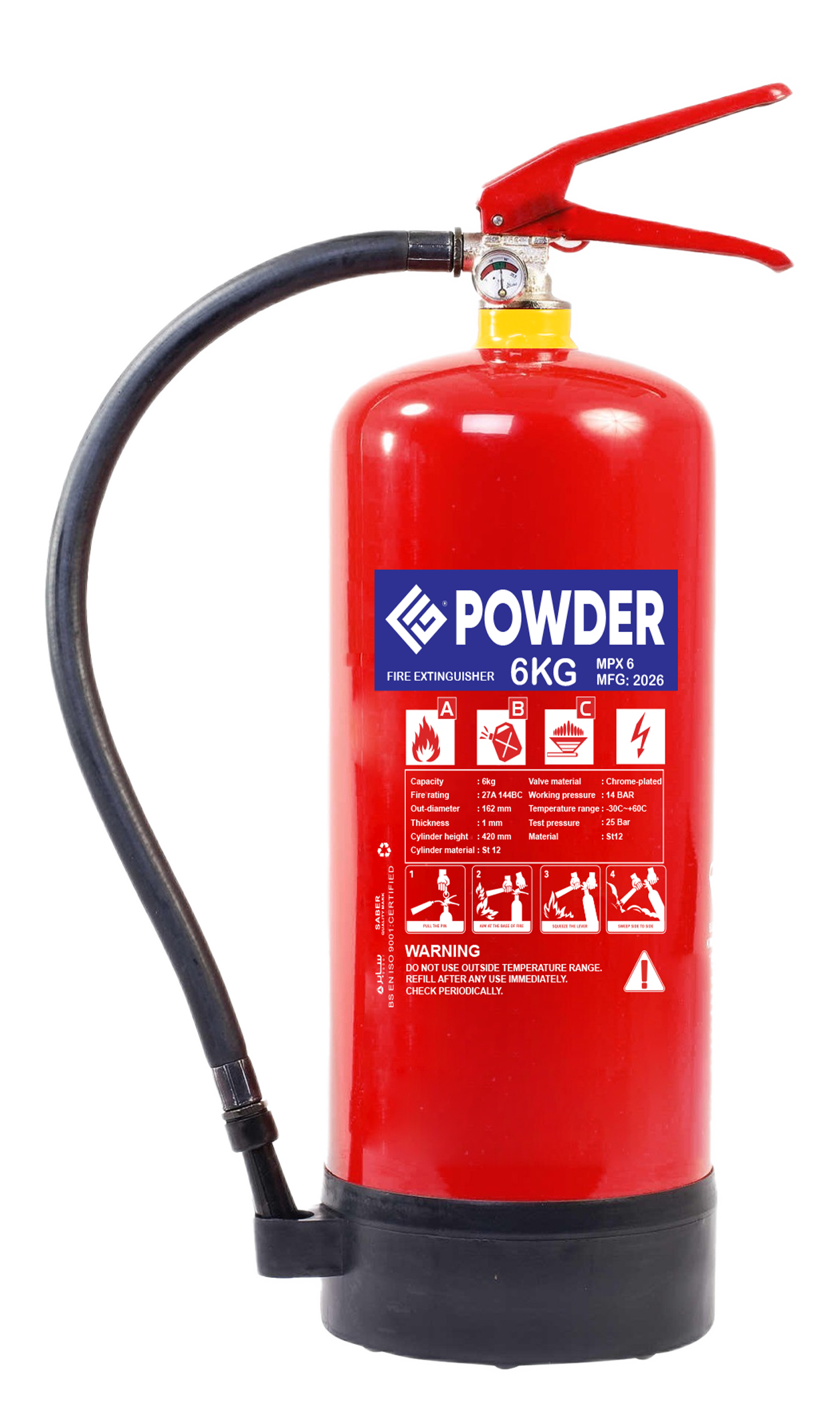 FG Powder Fire Extinguisher 6kg