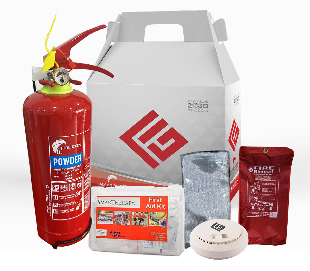 First aid package with safety items